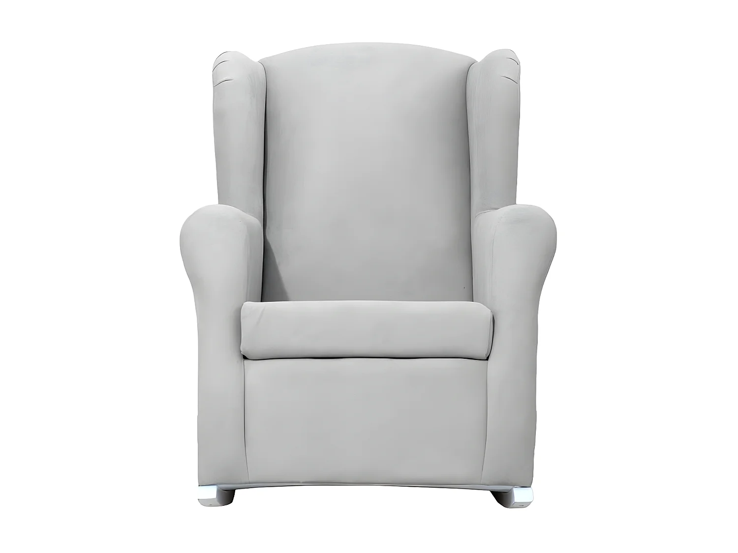 Sedia a dondolo per bambini poliestere grigia chiara 104x69x75cm