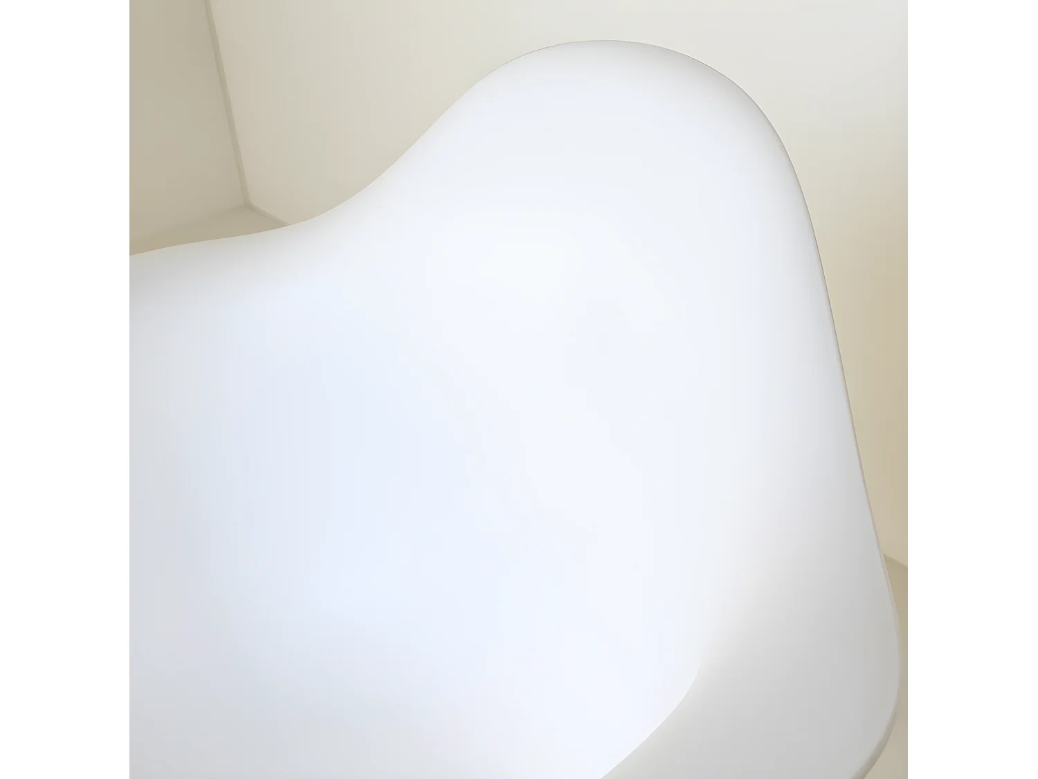 Fauteuil à bascule en PVC blanc 76x61x55cm