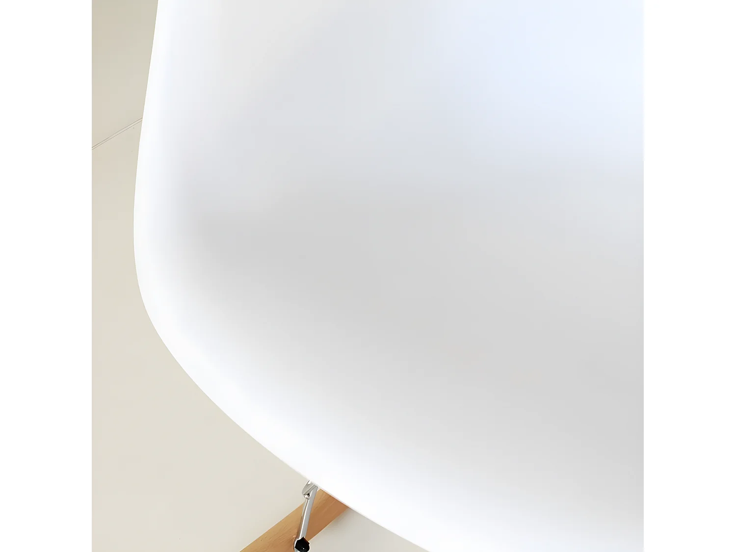 Fauteuil à bascule en PVC blanc 76x61x55cm