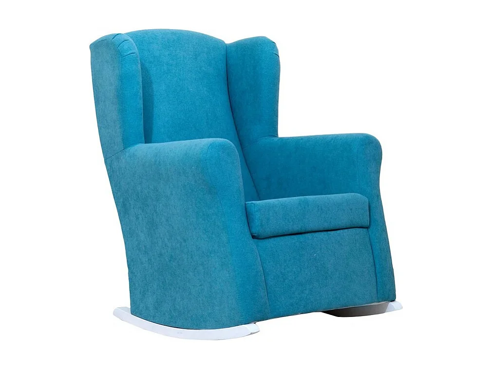 Schommelstoel voor kinderen polyester blauw 104x69x75cm