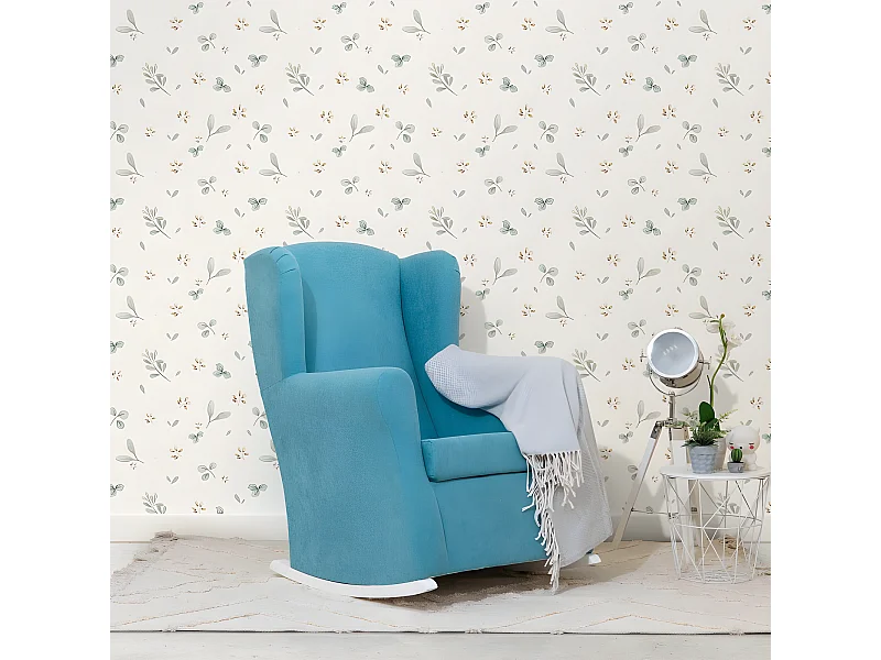 Schaukelsessel blau 104x69x75cm