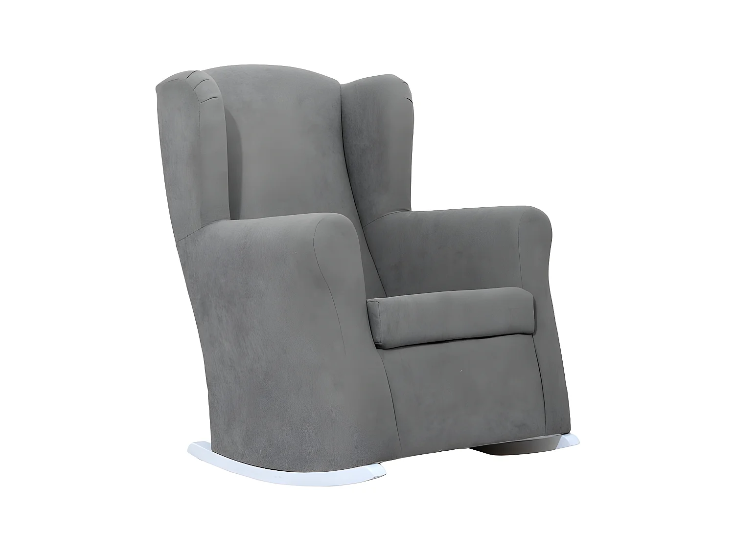 Fauteuil à bascule en polyester gris foncé 104x69x75cm