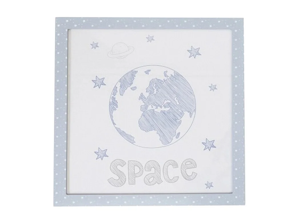 Quadro em MDF azul 38x40cm