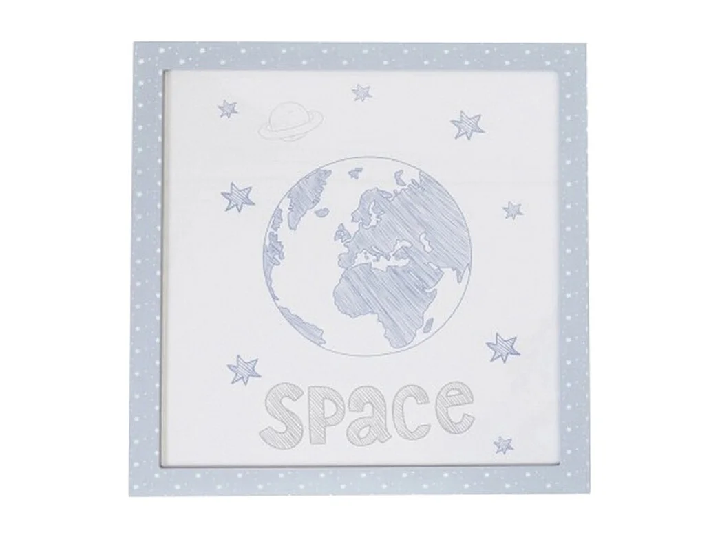 Wanddecoratie MDF blauw 38x40cm