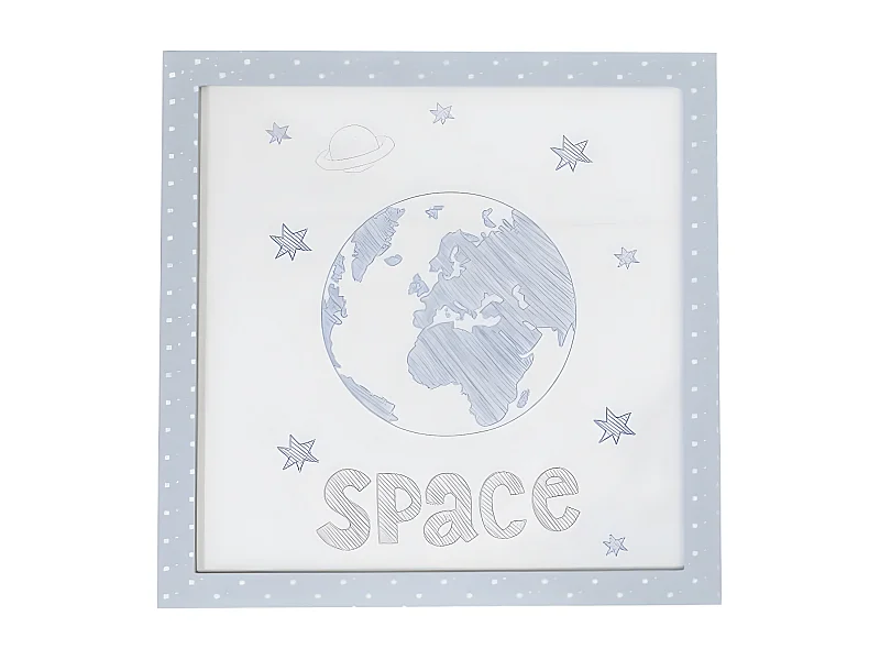 Tableau en MDF bleu 38x40cm