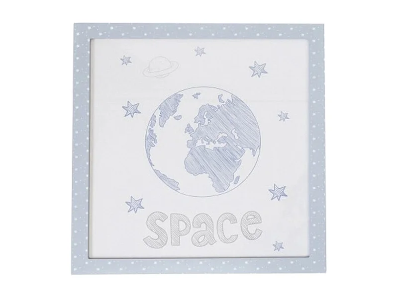 Quadro em MDF azul 38x40cm