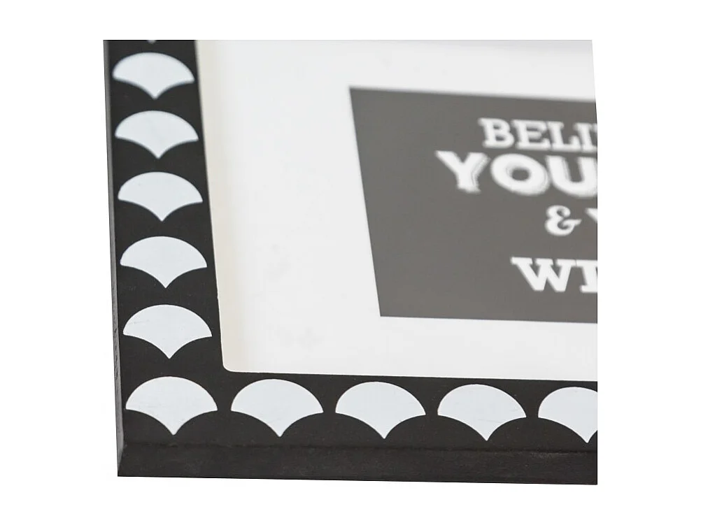 Tableaux lot de 4 pour enfants en MDF noir et blanc 22x16/38x40cm