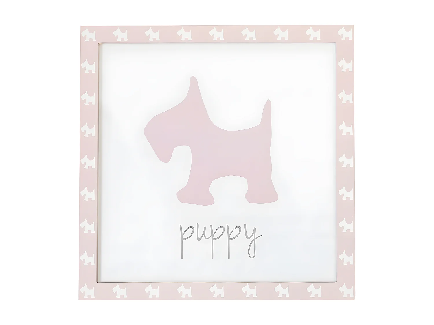 Quadro em MDF rosa 38x40cm