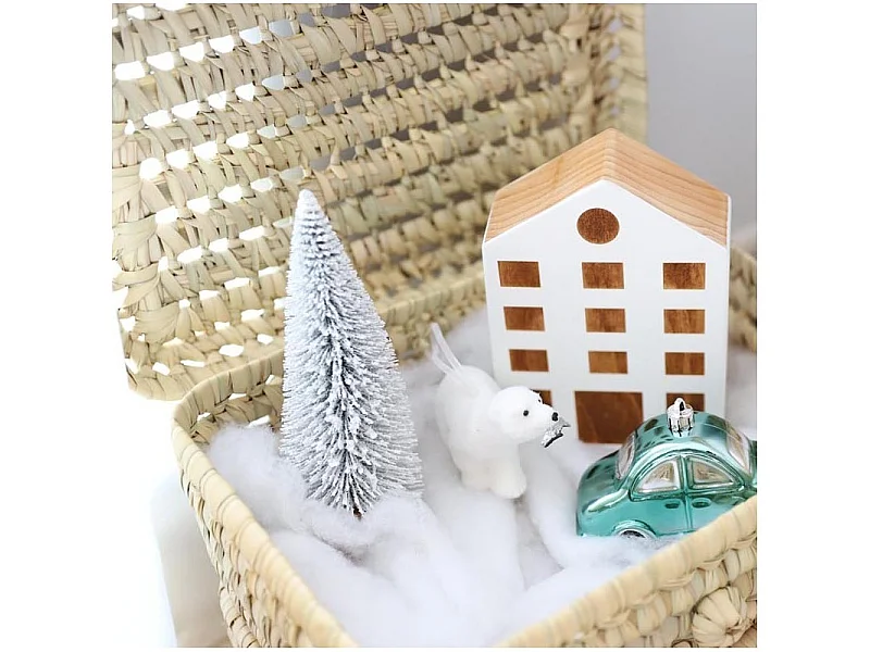 Koffer klein palme braun 12x31.5x20cm