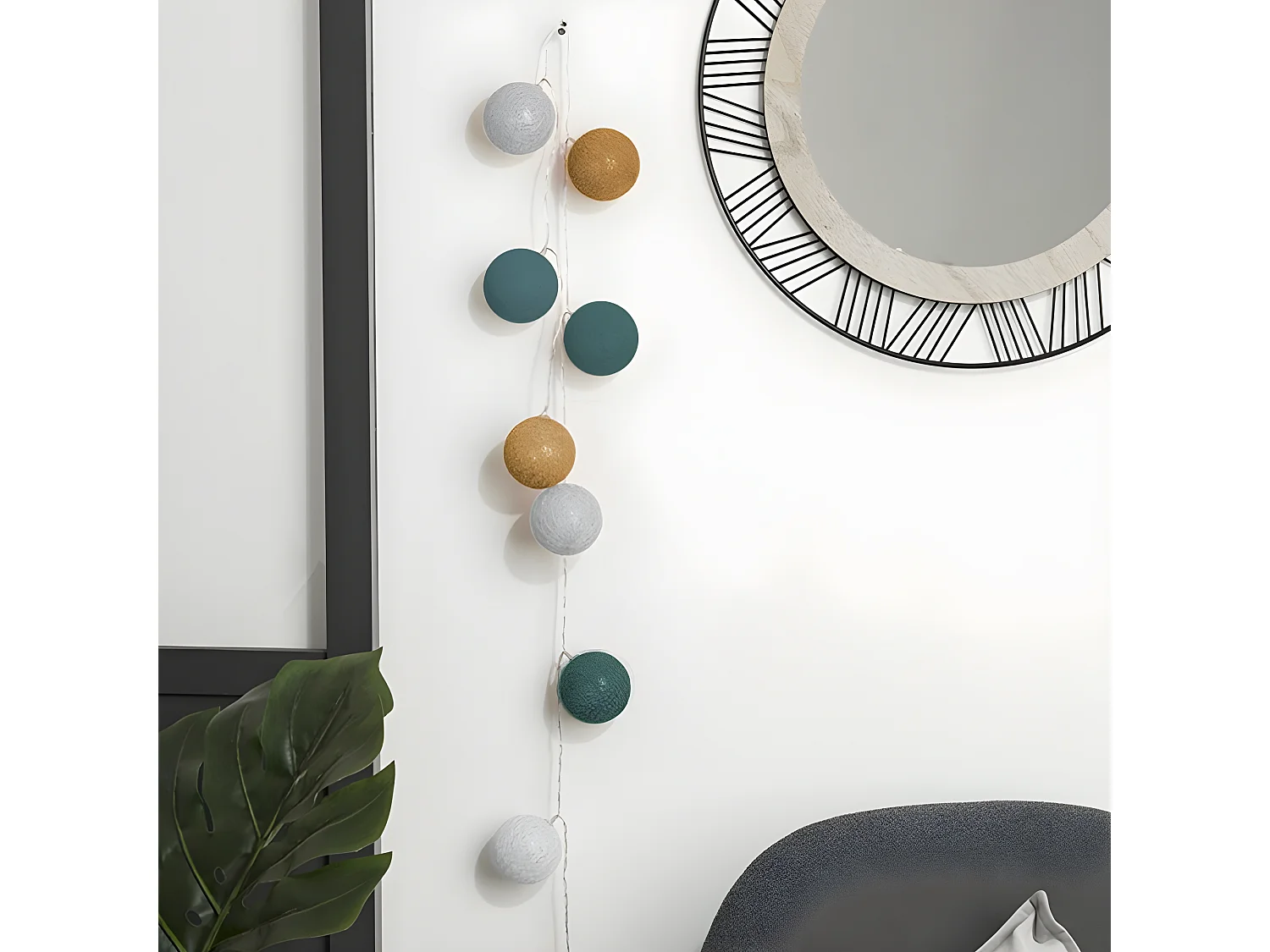 Girlande led gelb 165x6cm