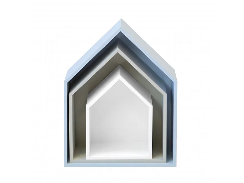 Regal 3 er Set mehrfarbig 37,5x29x12cm