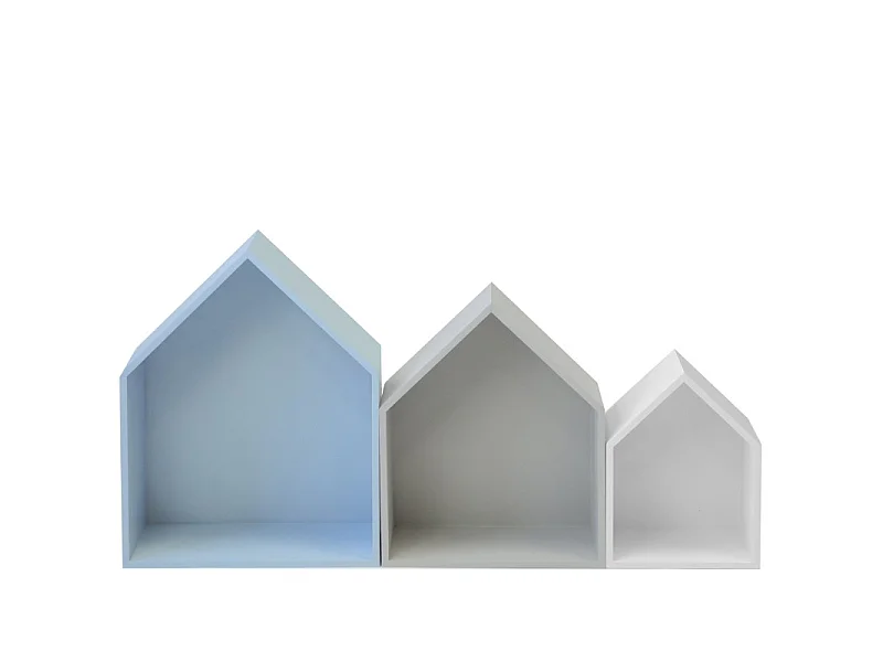 Regal 3 er Set mehrfarbig 37,5x29x12cm