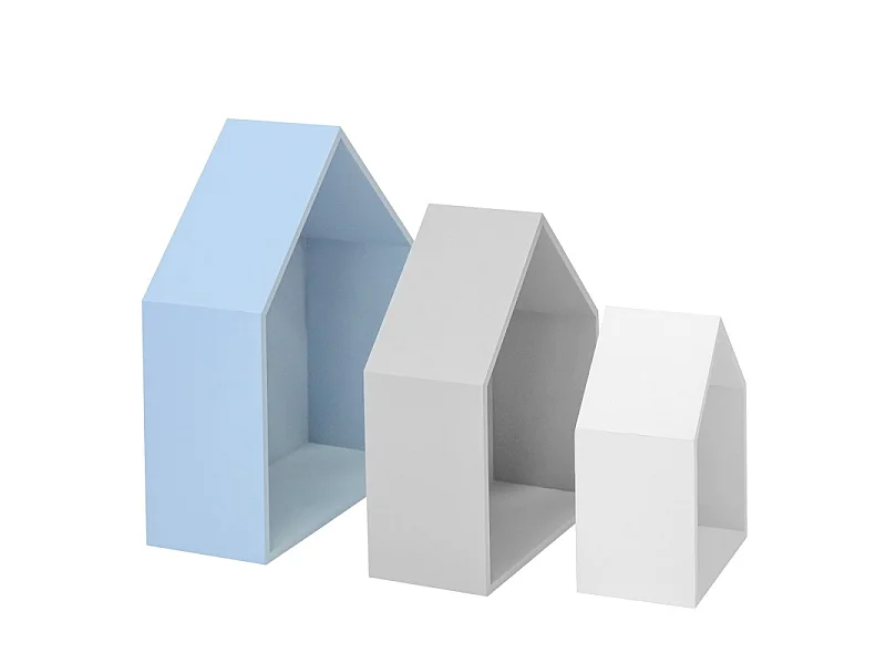 Regal 3 er Set mehrfarbig 37,5x29x12cm