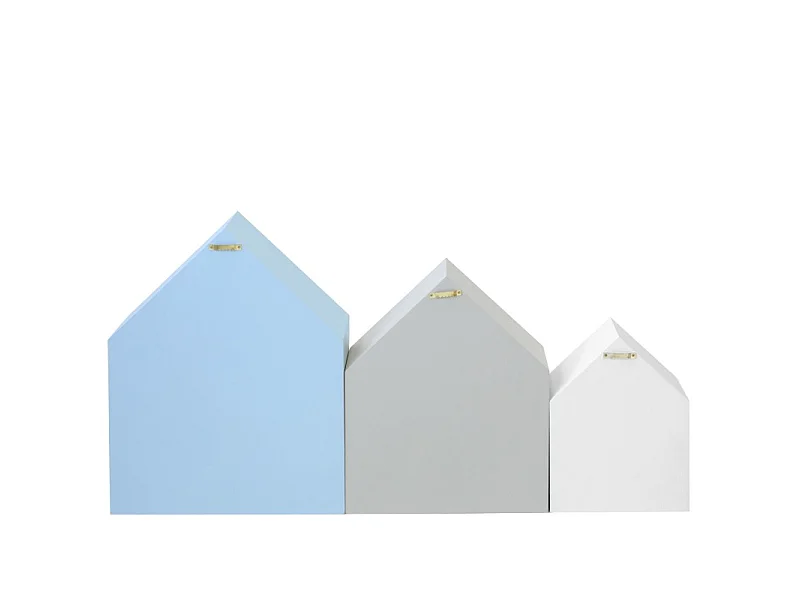Regal 3 er Set mehrfarbig 37,5x29x12cm