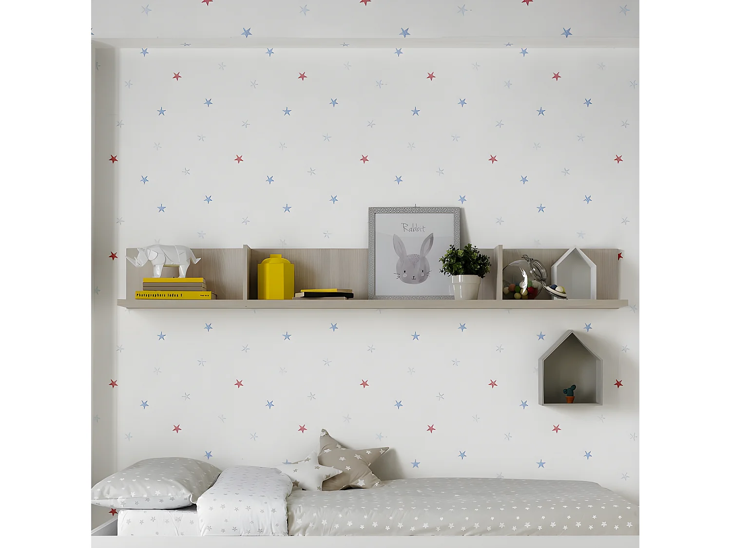 Etagère enfants en aggloméré marron 205x25,6x25cm