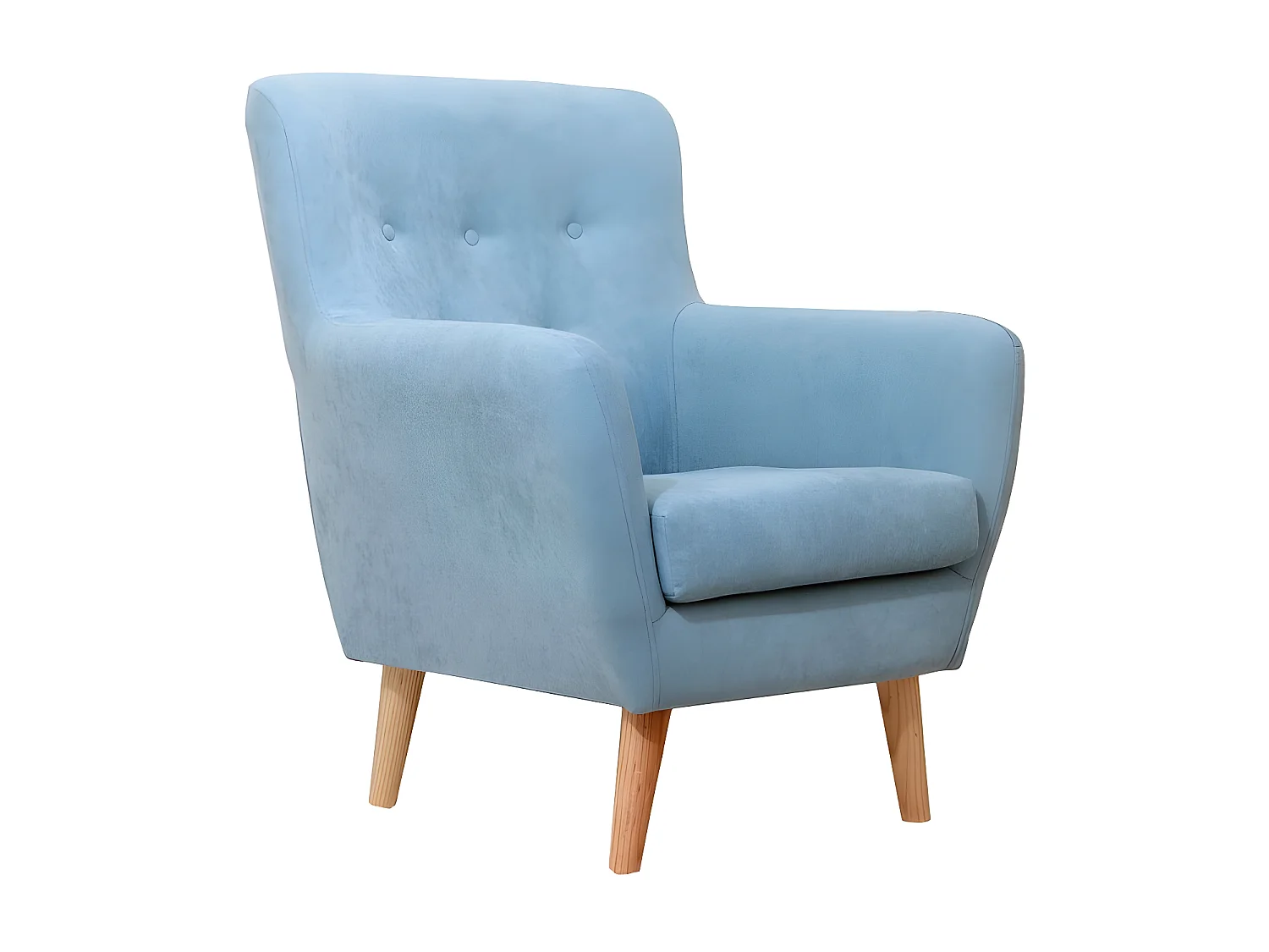 Butaca poliéster azul 90x75x67cm