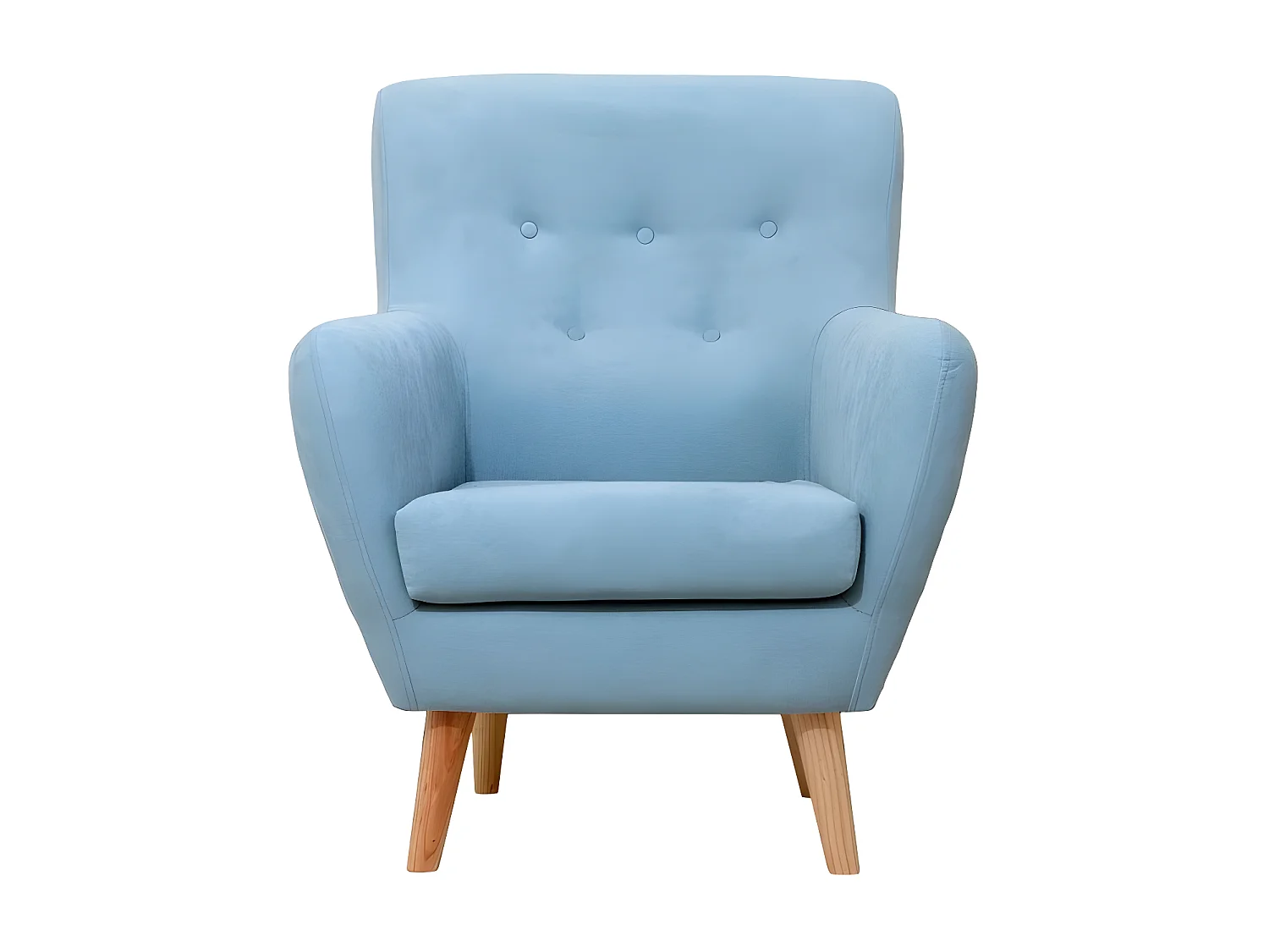 Fauteuil en polyester bleu 90x75x67cm