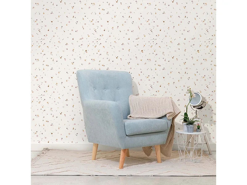 Fauteuil en polyester bleu 90x75x67cm