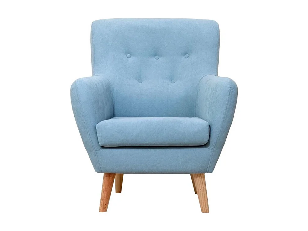 Fauteuil en polyester bleu 90x75x67cm