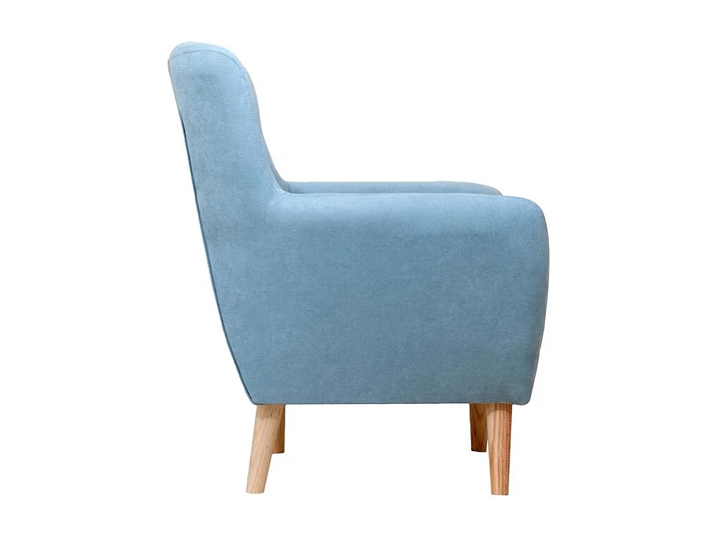 Fauteuil en polyester bleu 90x75x67cm