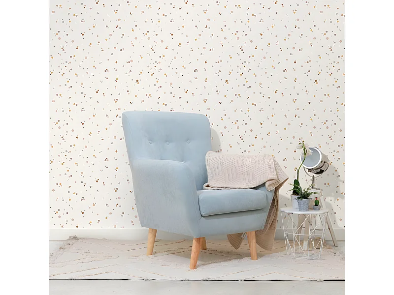 Poltrona poliestere blu 90x75x67cm