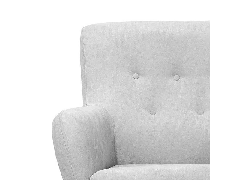 Fauteuil en polyester gris clair 90x75x67cm