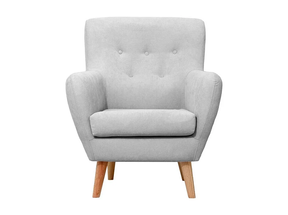 Fauteuil polyester lichtgrijs 90x75x67cm