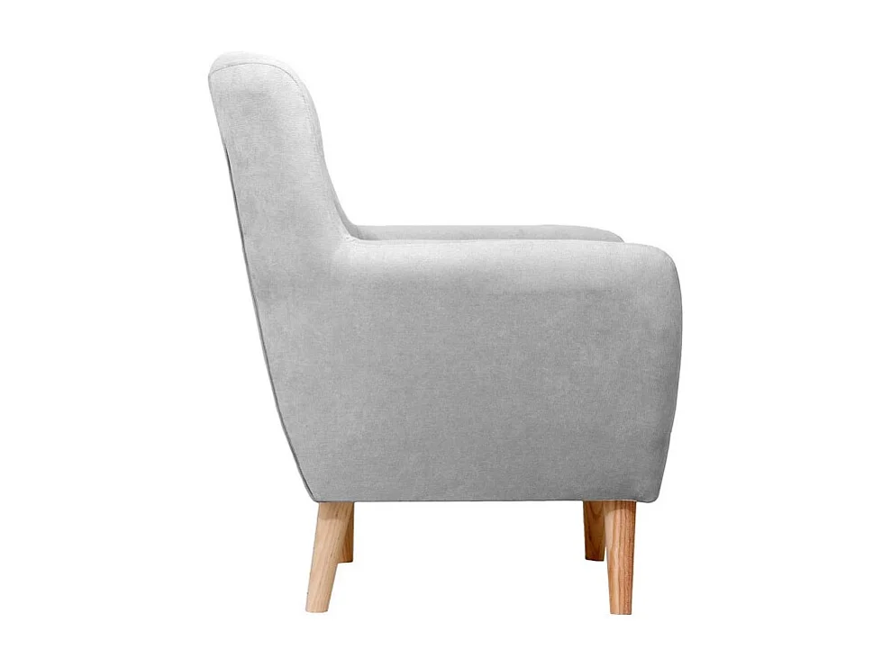 Fauteuil polyester lichtgrijs 90x75x67cm