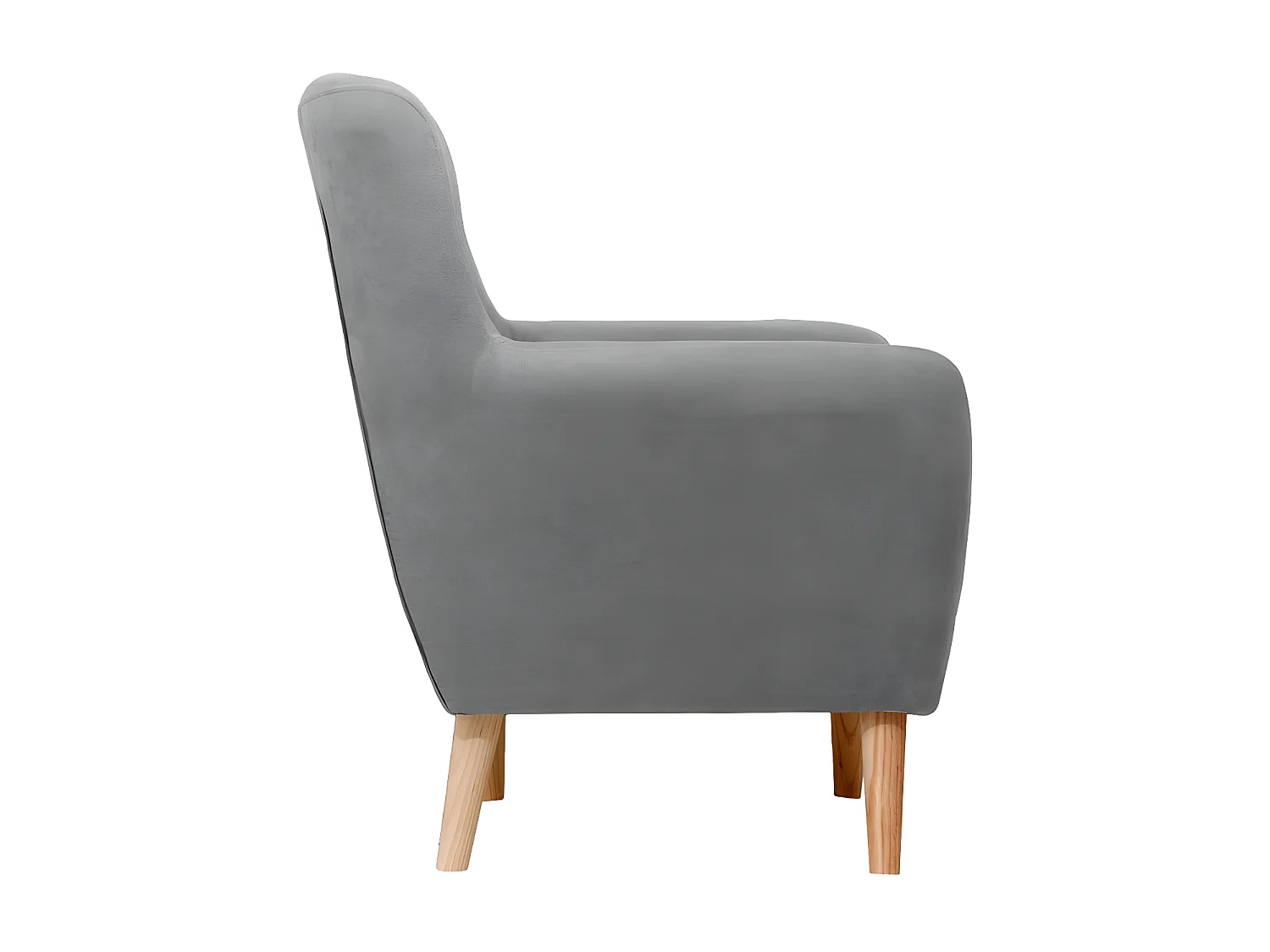 Butaca poliéster gris oscuro 90x75x67cm