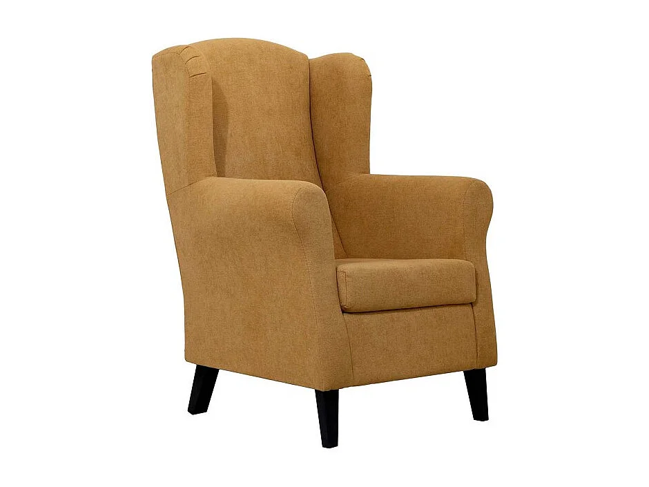 Fauteuil en polyester jaune 110x75x80cm