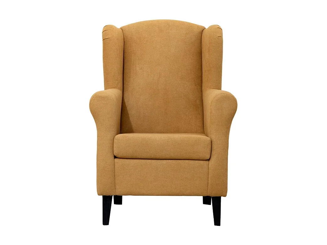 Fauteuil en polyester jaune 110x75x80cm