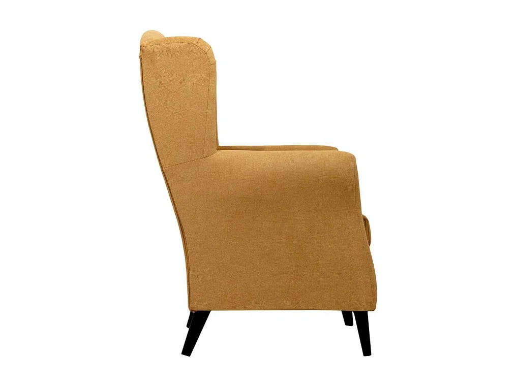 Fauteuil en polyester jaune 110x75x80cm