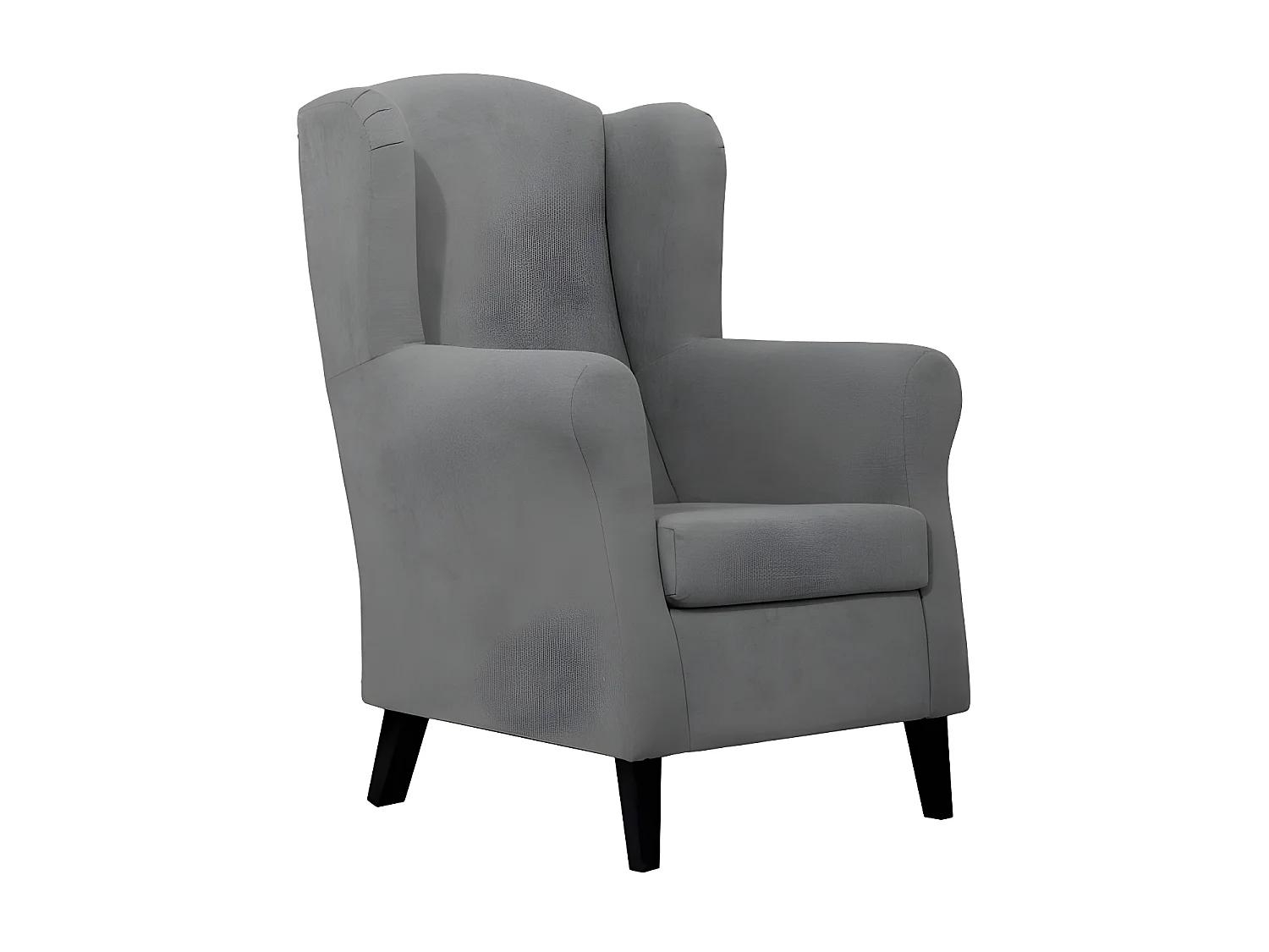 Fauteuil en polyester gris foncé 110x75x80cm