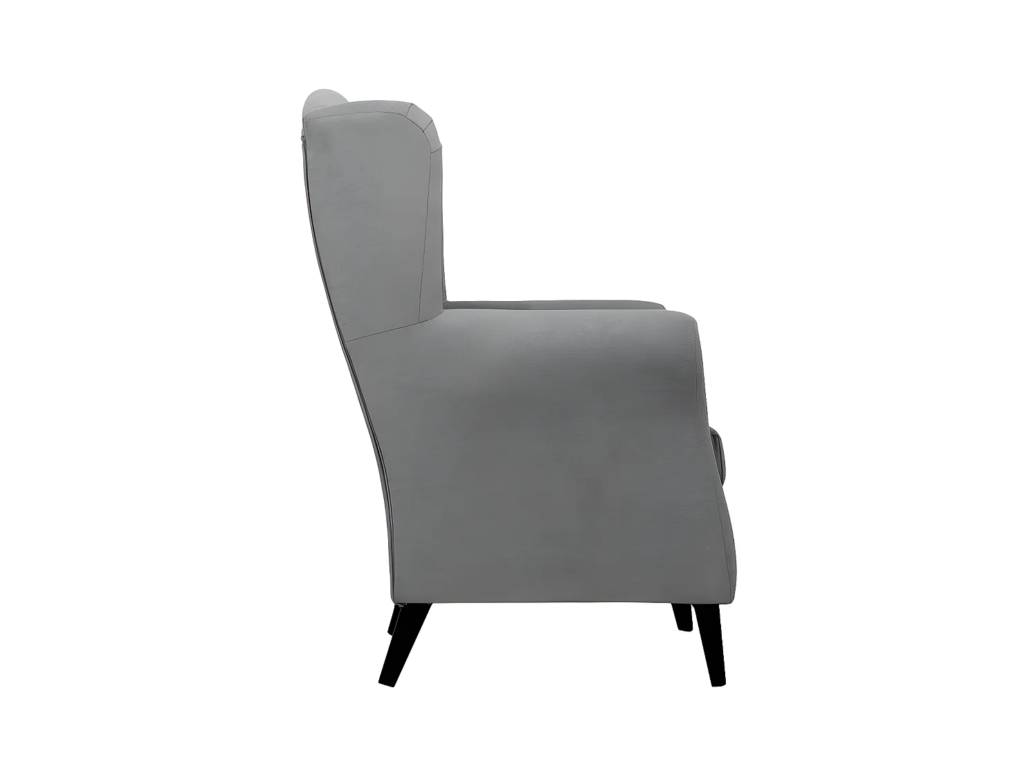 Fauteuil en polyester gris foncé 110x75x80cm