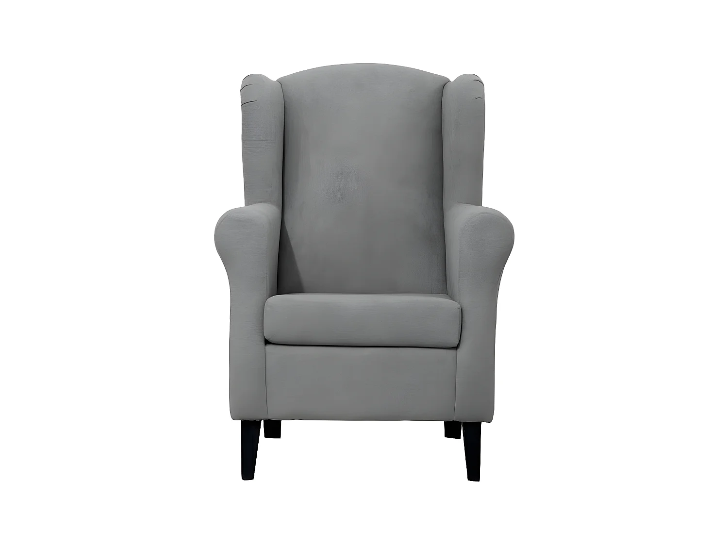Fauteuil en polyester gris foncé 110x75x80cm