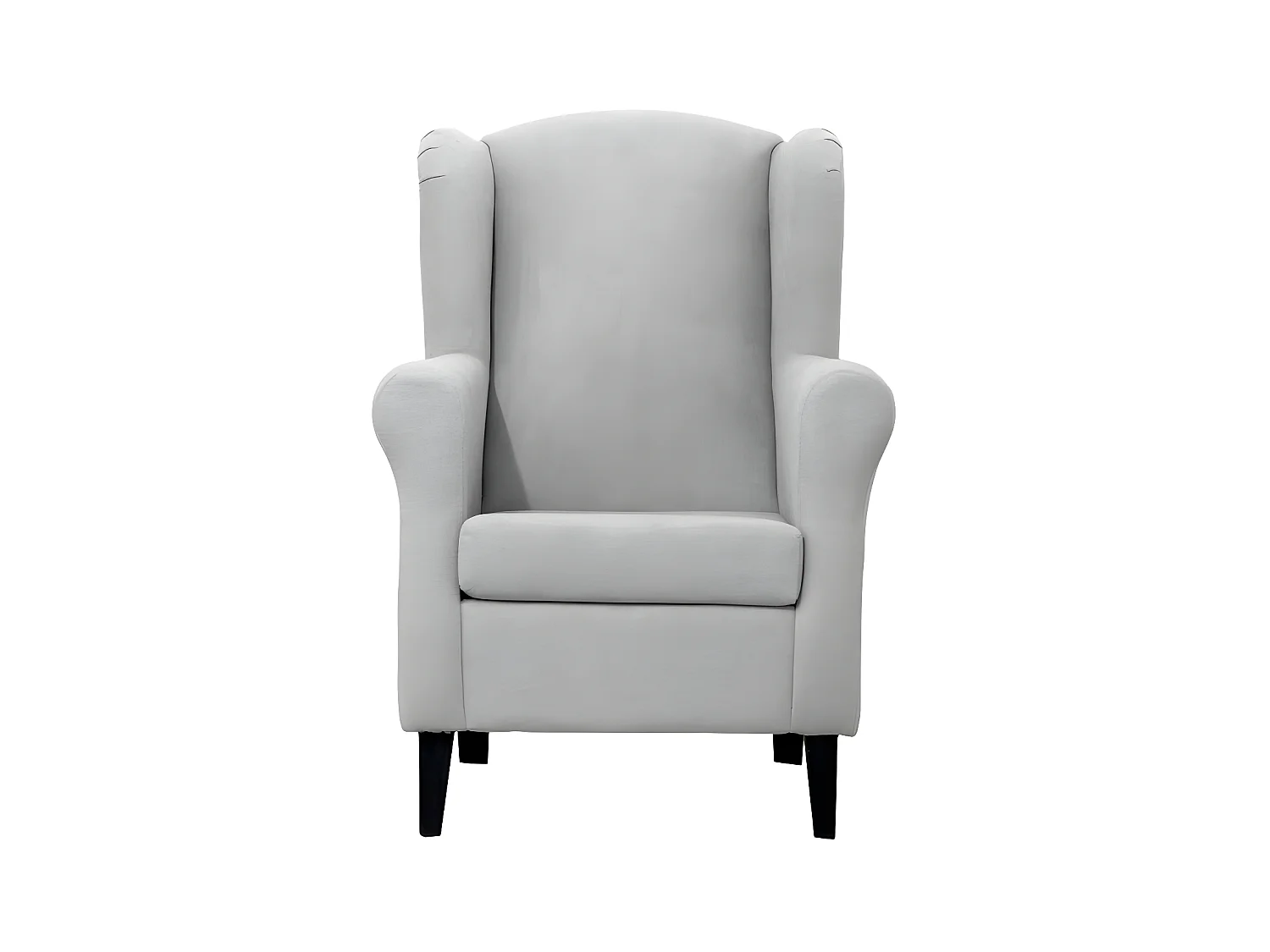 Fauteuil en polyester gris clair 110x75x80cm
