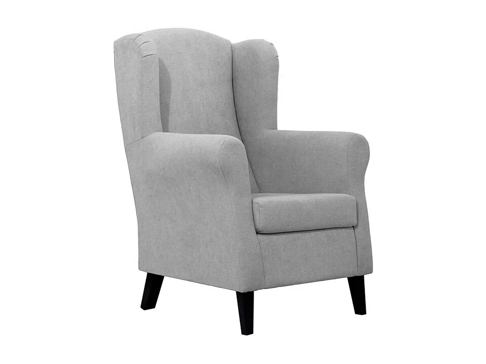 Poltrona poliestere grigia chiara 110x75x80cm