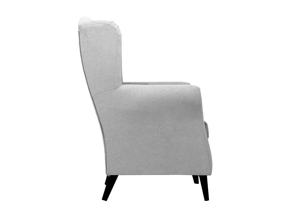 Fauteuil en polyester gris clair 110x75x80cm