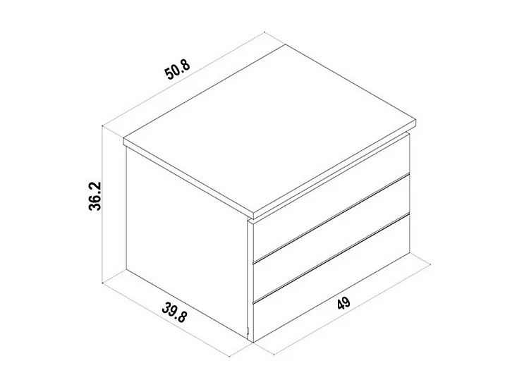 Baú para brinquedos em MDF branco 36,2x50,8x39,8cm