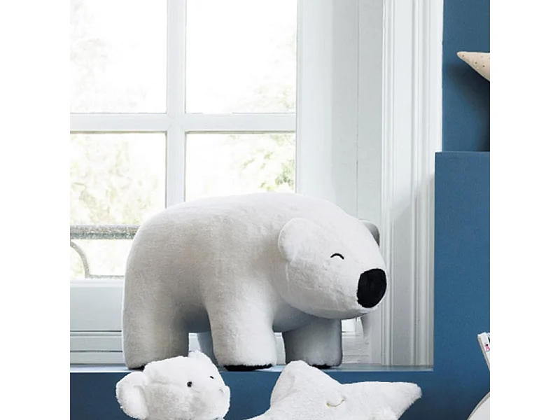 Pouf de l'ours blanc 34x60x30cm