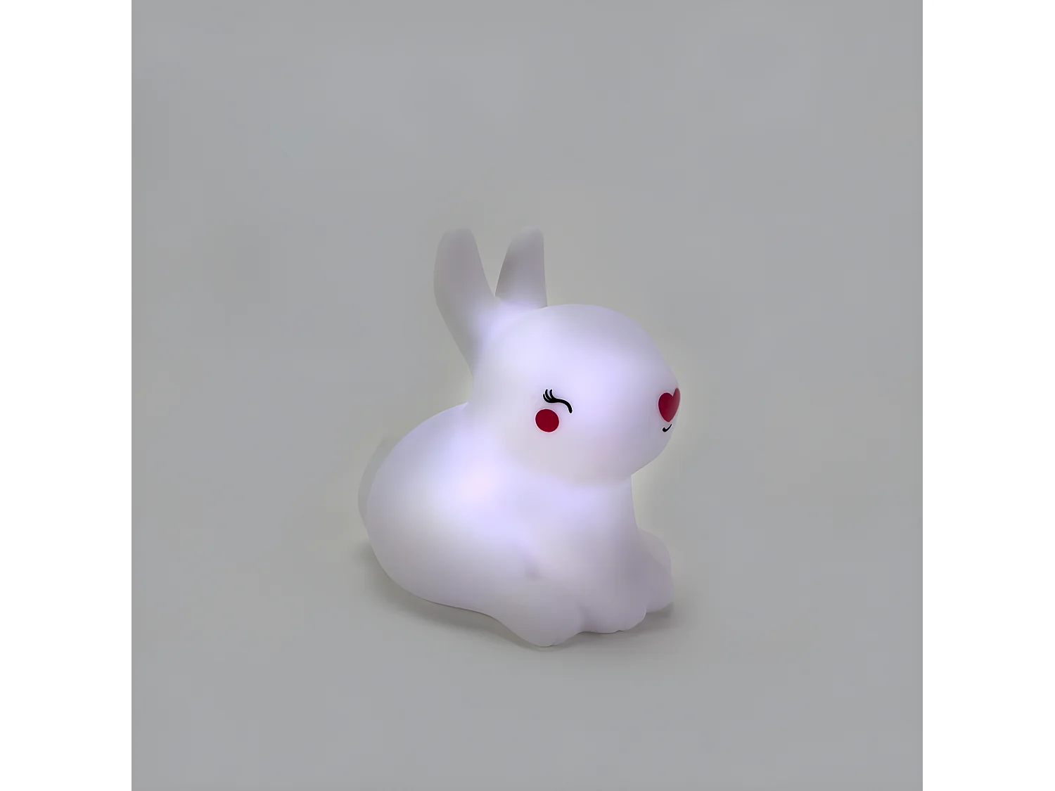 Lámpara Led Conejito PVC blanco 12x12,5x8cm