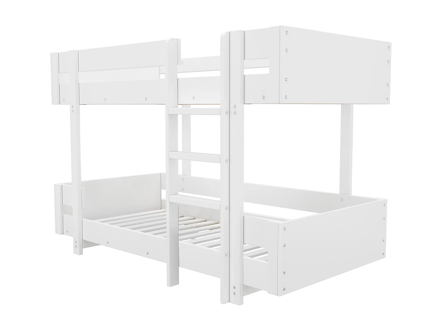 Beliche 2 x 90 x 200 cm - design simples - grade reforçada - madeira maciça - branco