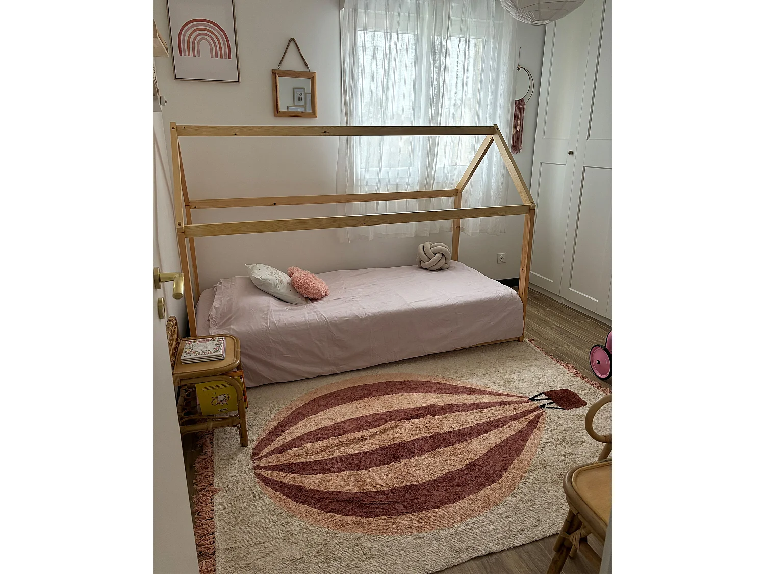 Lit simple 90 x 200 cm bois clair TOSSE