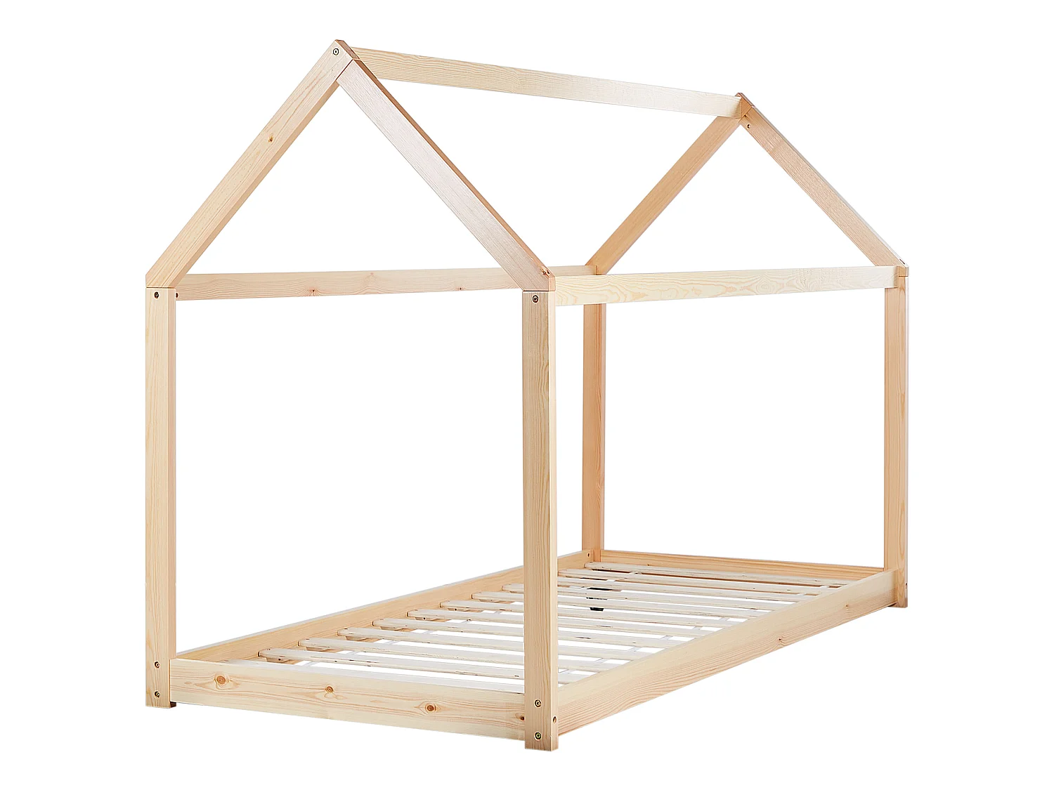 Lit simple 90 x 200 cm bois clair TOSSE