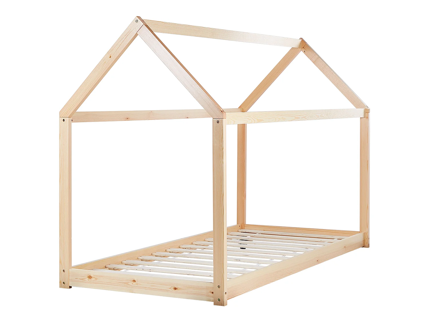 Barnsäng Hus Furu TOSSE 90 x 200 cm Ljusbrun