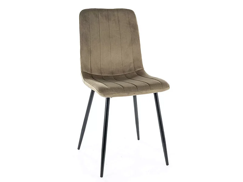Krzesło tapicerowane ALAN VELVET oliwkowe