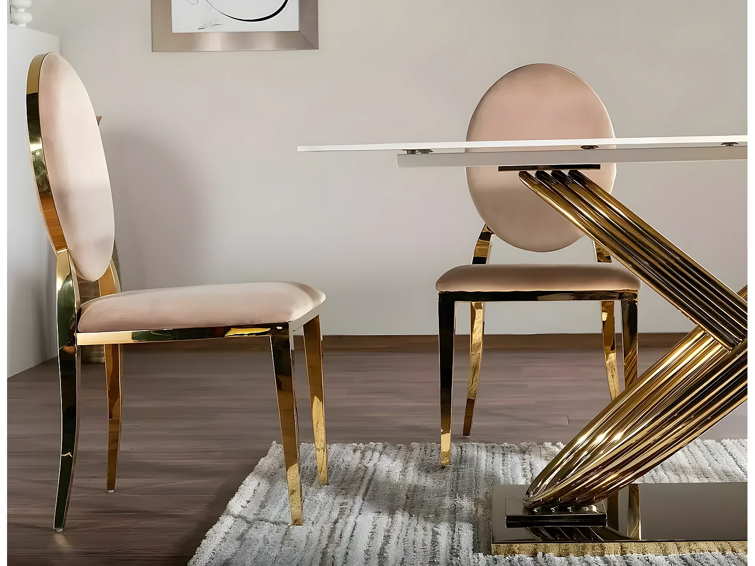 Sedia King Lux/Tessuto/Beige