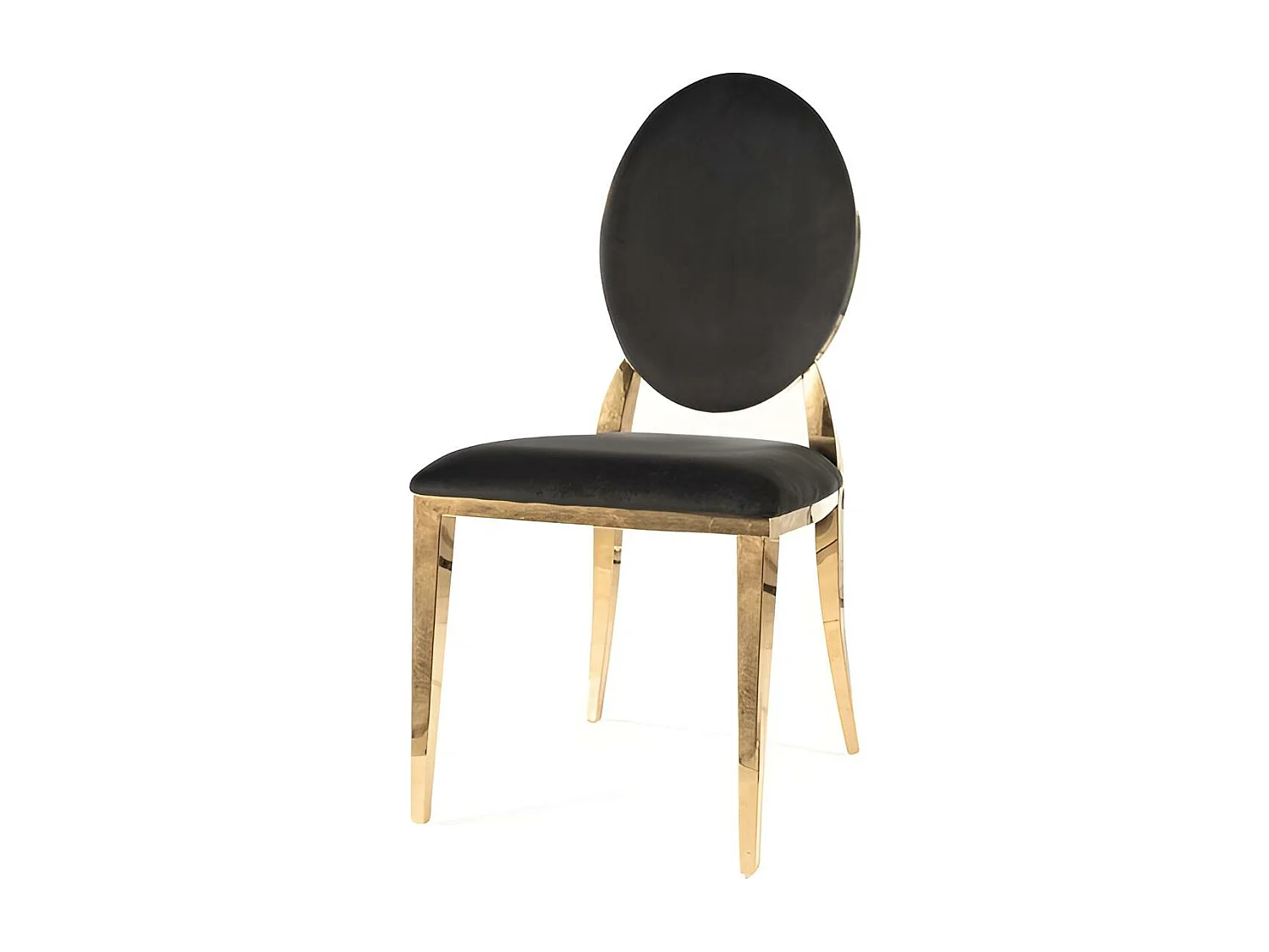 Sedia King/Tessuto Velluto/Nero&Oro