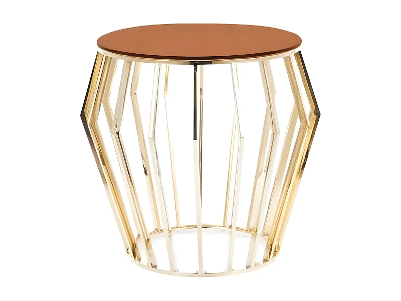 Table d'appoint Ariana B/Verre/Or