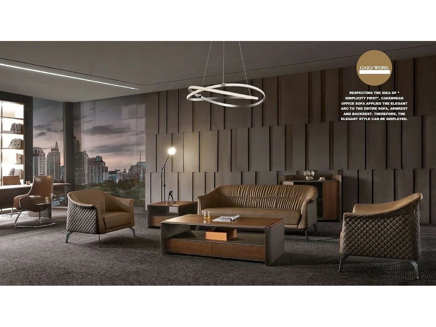 Sofa Luxus Moderne Büromöbel Sofagarnitur 3+1+1 Set Couch Neu